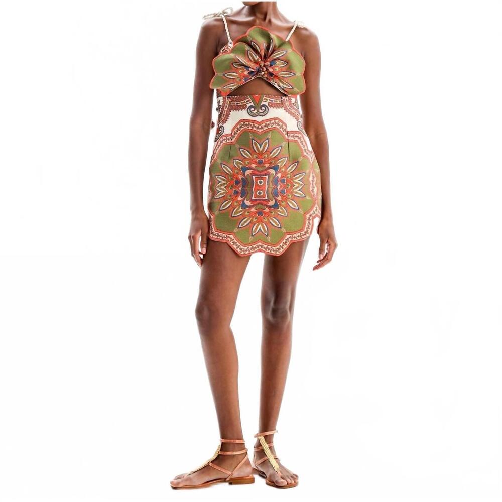 NEW LACE THE LABEL eros mini dress in forest